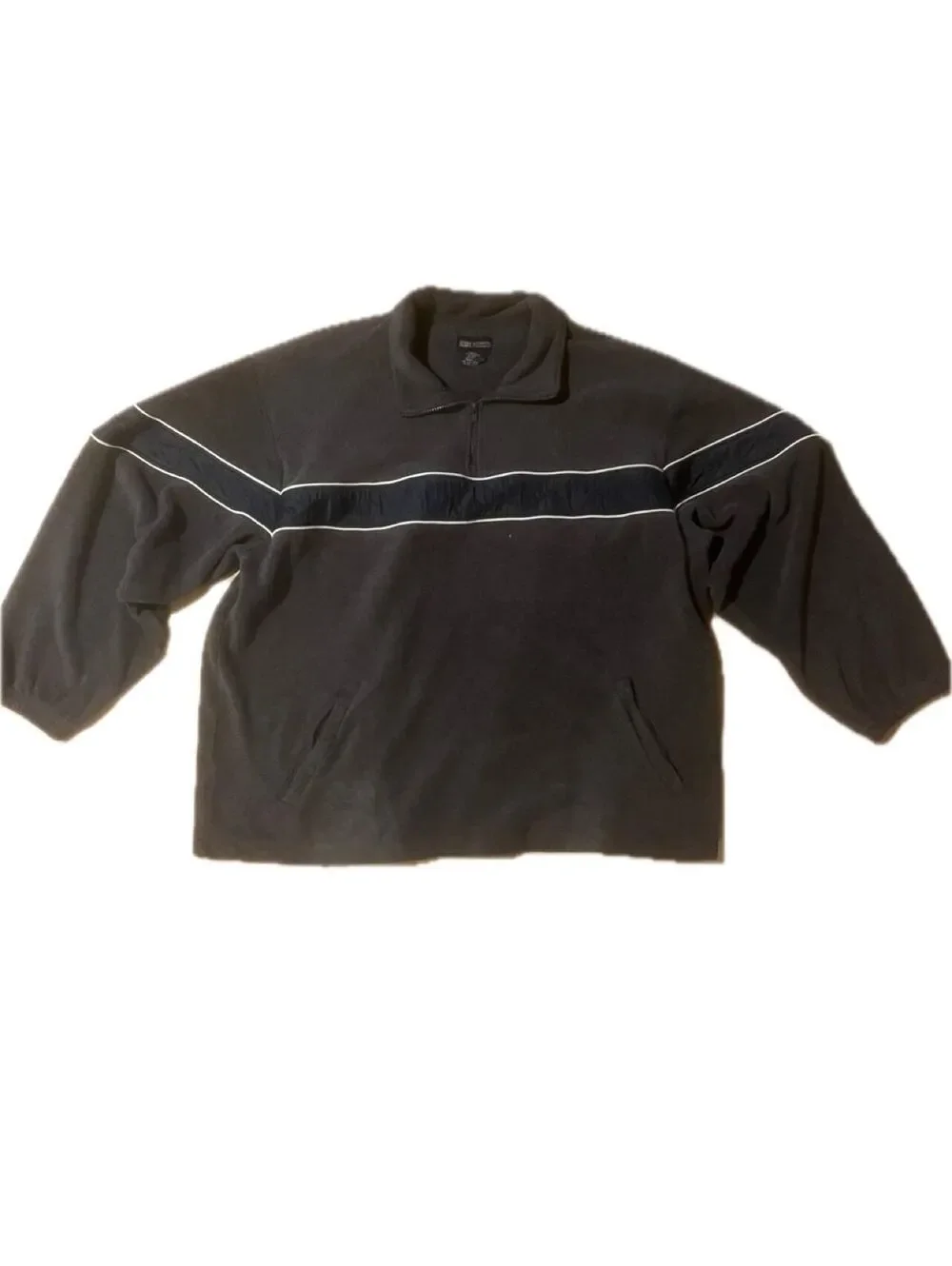 Faded Glory Brown & Navy Vintage Quarter-Zip Jacket – Size XL